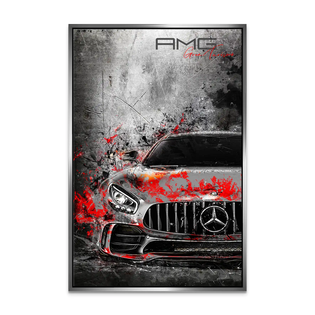 Mercedes AMG GT Abstrakt Modern Leinwand Bild INGALERIE