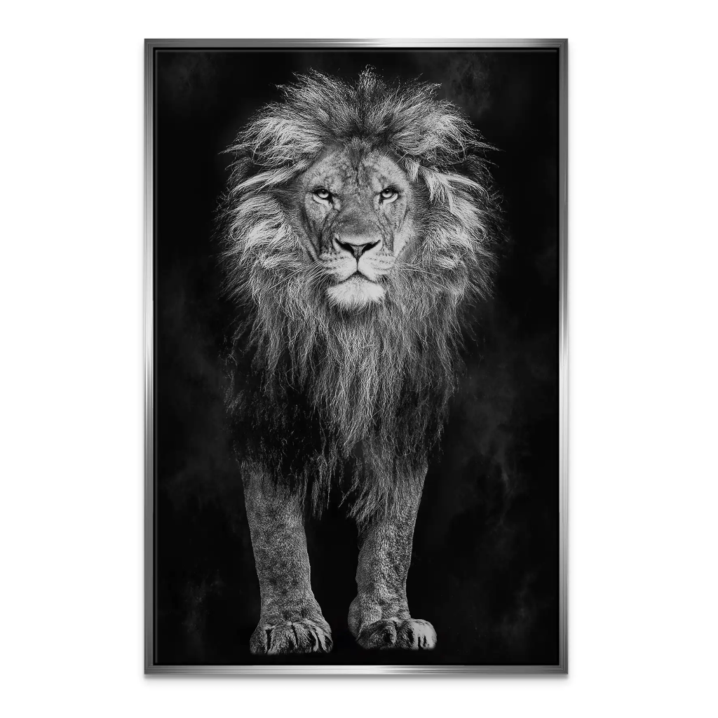 Lion Black Style Leinwand Bild INGALERIE