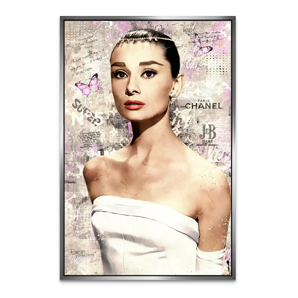 Audrey Hepburn Modern Style Pop Art Leinwand Bild INGALERIE