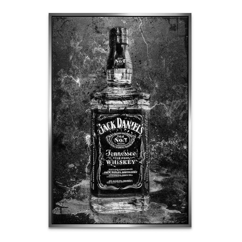 Jack Whisky Black Style Leinwand Bild INGALERIE