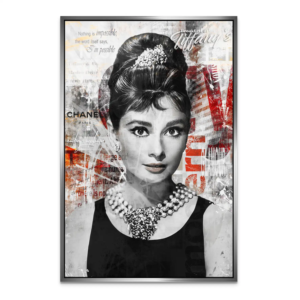 Audrey Glamour Style Leinwand Bild INGALERIE