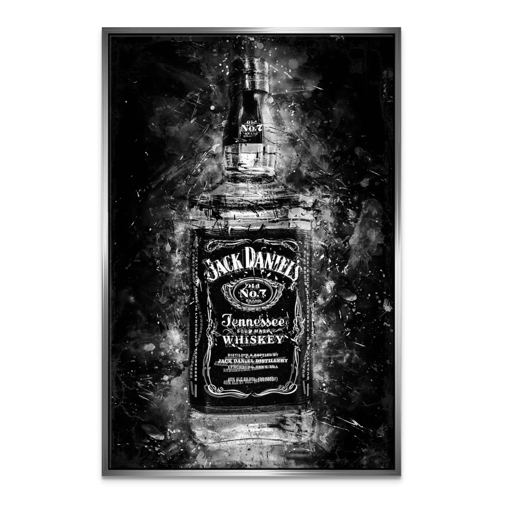 Jack Whisky Abstrakt Dark Leinwand Bild INGALERIE