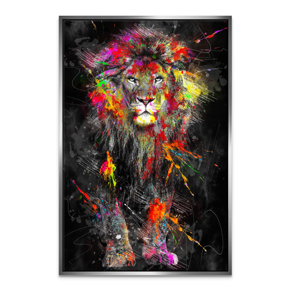 Lion Color Splash Leinwand Bild INGALERIE