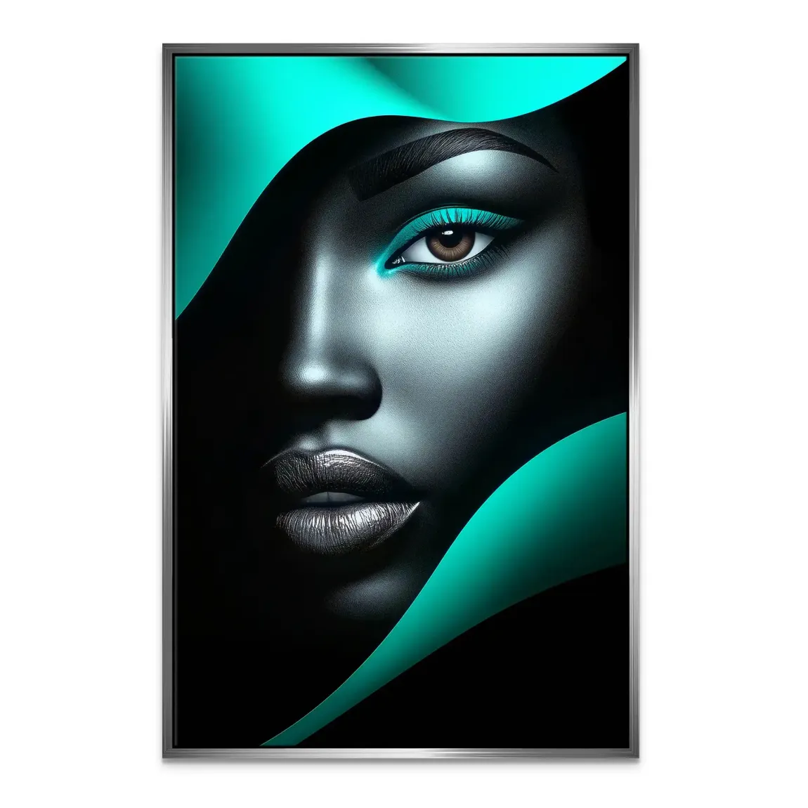 Mystique in Türkis Leinwand Bild INGALERIE