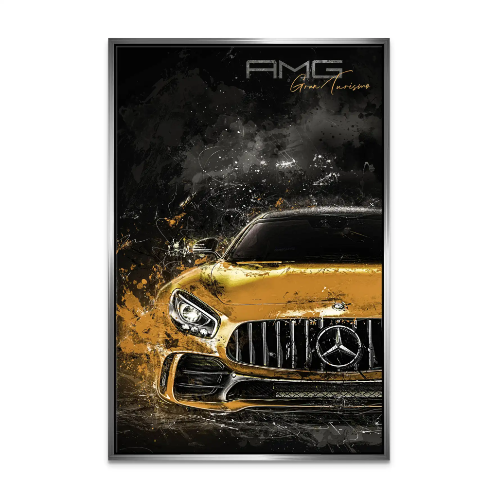 Mercedes AMG GT Modern Style Leinwand Bild INGALERIE