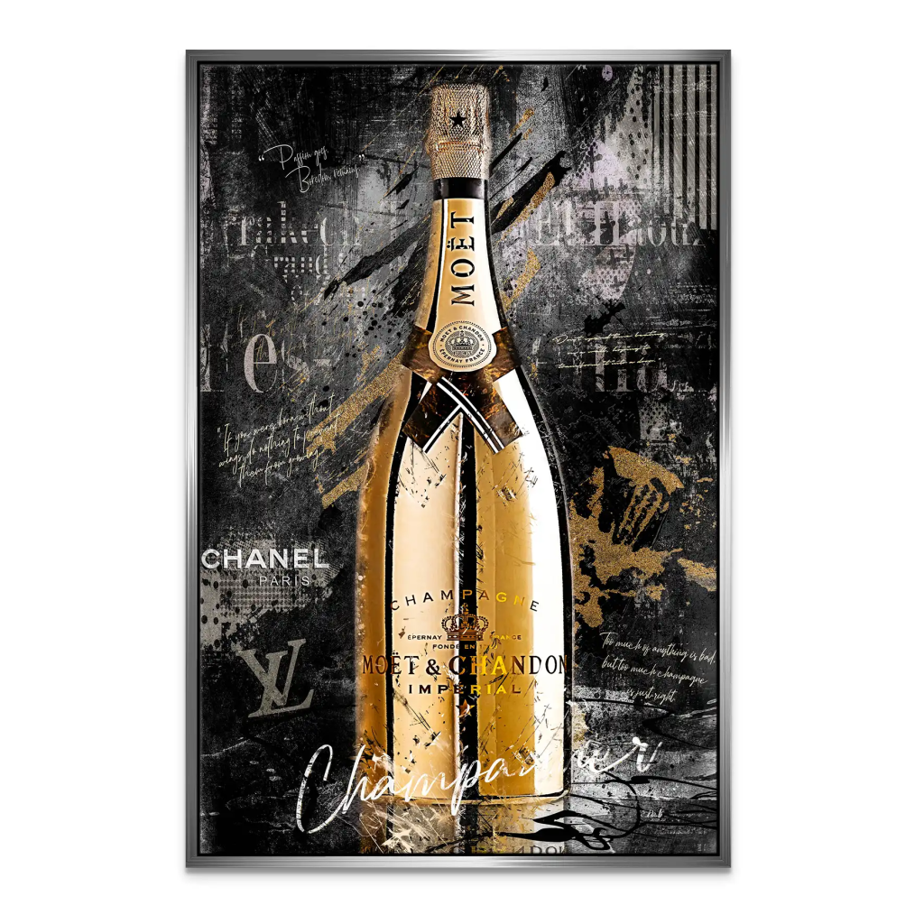 Champagner Lifestyle Leinwand Bild INGALERIE