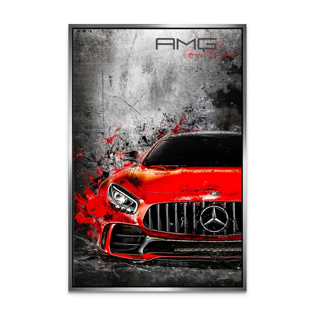 Mercedes AMG GT Red Style Leinwand Bild INGALERIE