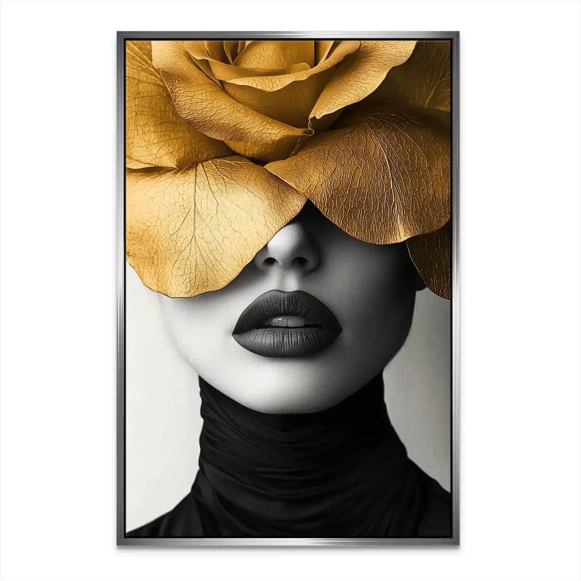 Beauty Flower Face Leinwand Bild INGALERIE