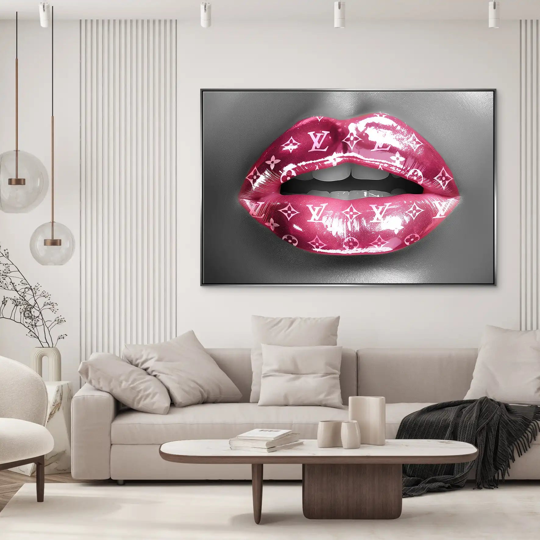 Pink Louis Lips Leinwand Bild INGALERIE