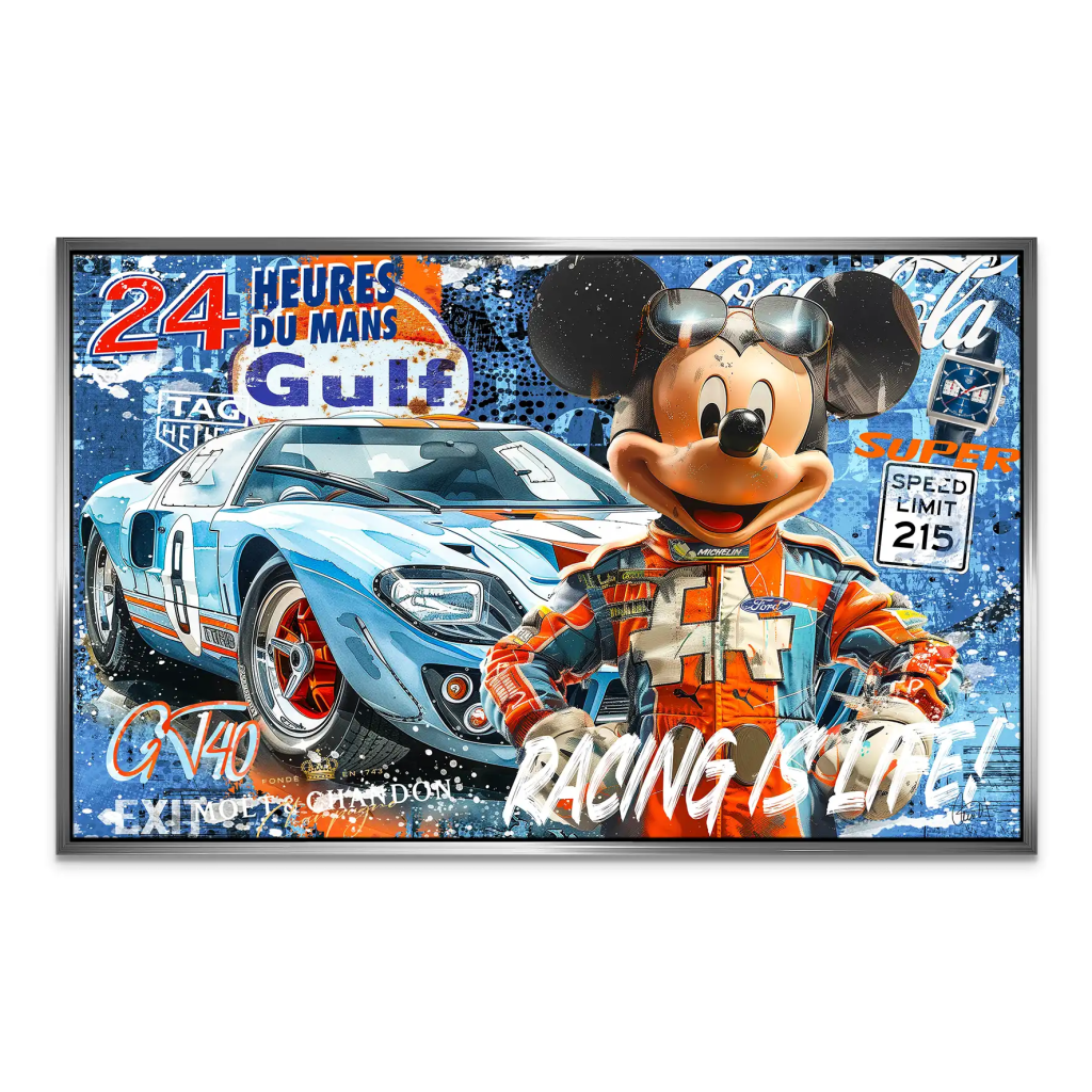 Micky Gulf Racing Leinwand Bild INGALERIE