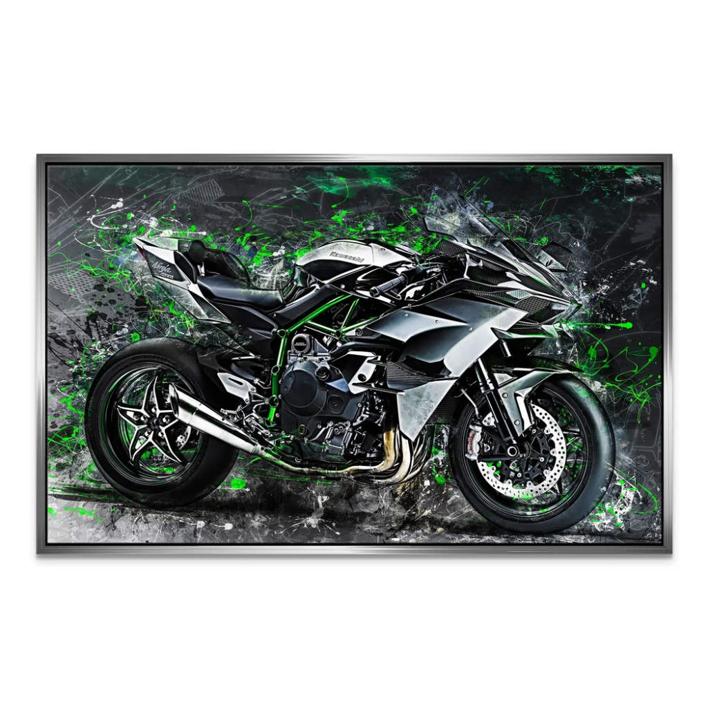 Kawasaki H2 Abstrakt Leinwand Bild INGALERIE