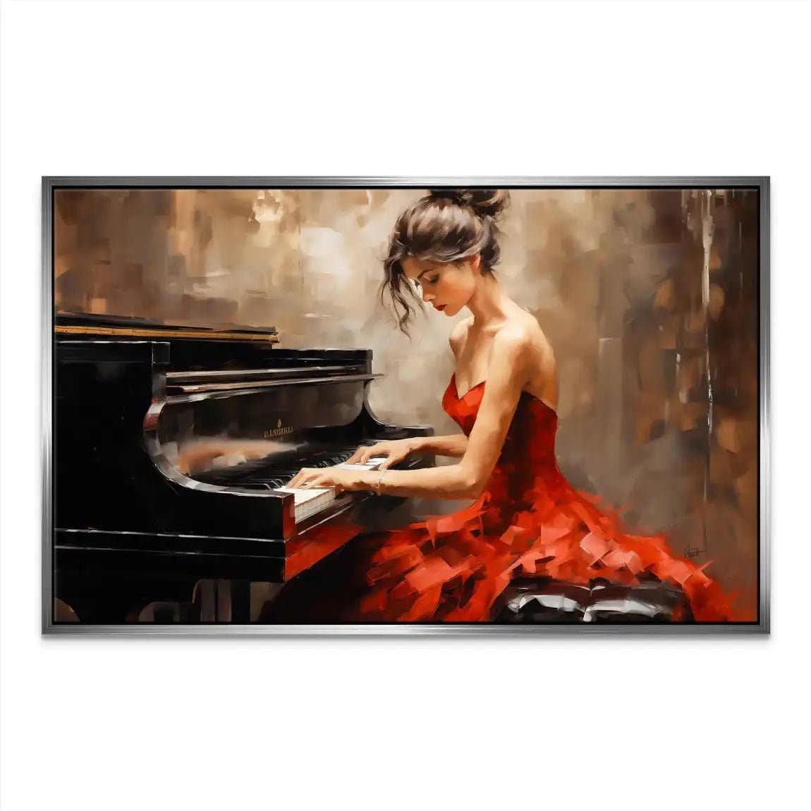 Beautyful Piano Player Leinwand Bild INGALERIE