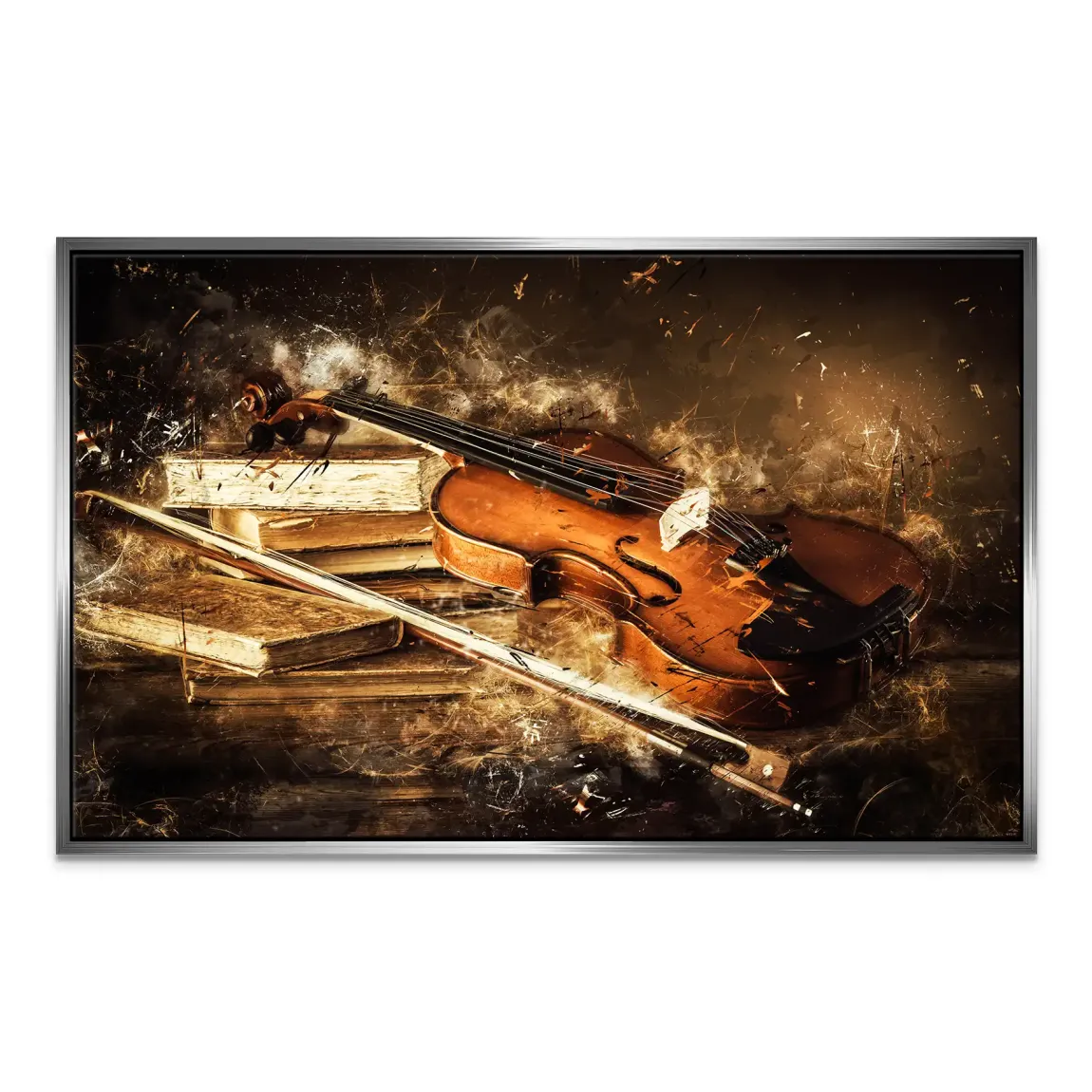 Silent Strings Violine Leinwand Bild