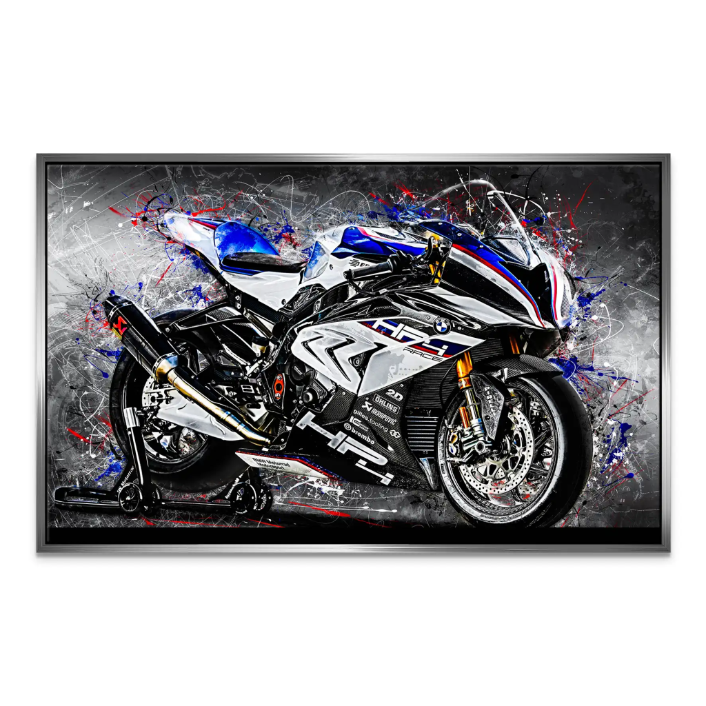 BMW HP4 Race Abstrakt Leinwand Bild INGALERIE