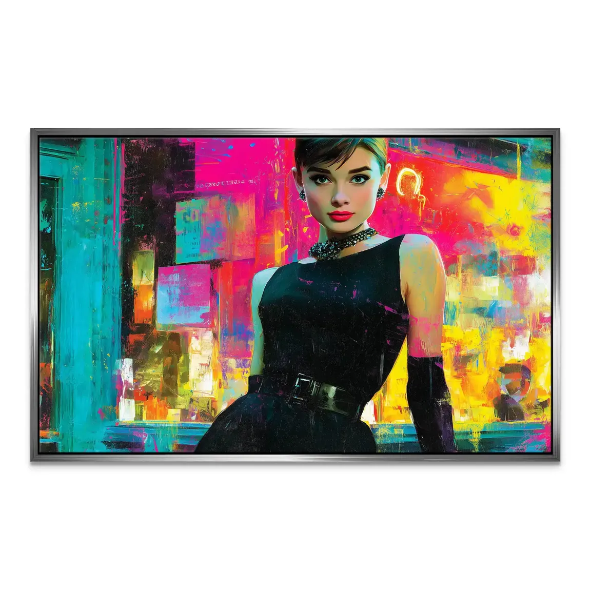 Audrey Hepburn Midnight Elegance Leinwand Bild