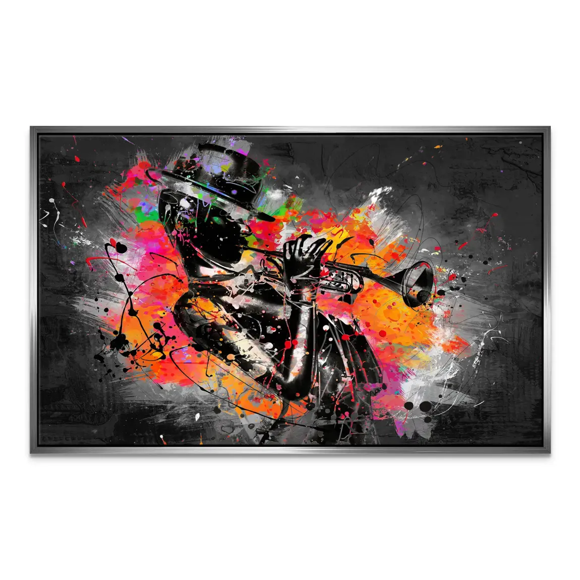 Jazzman Pop Style Leinwand Bild