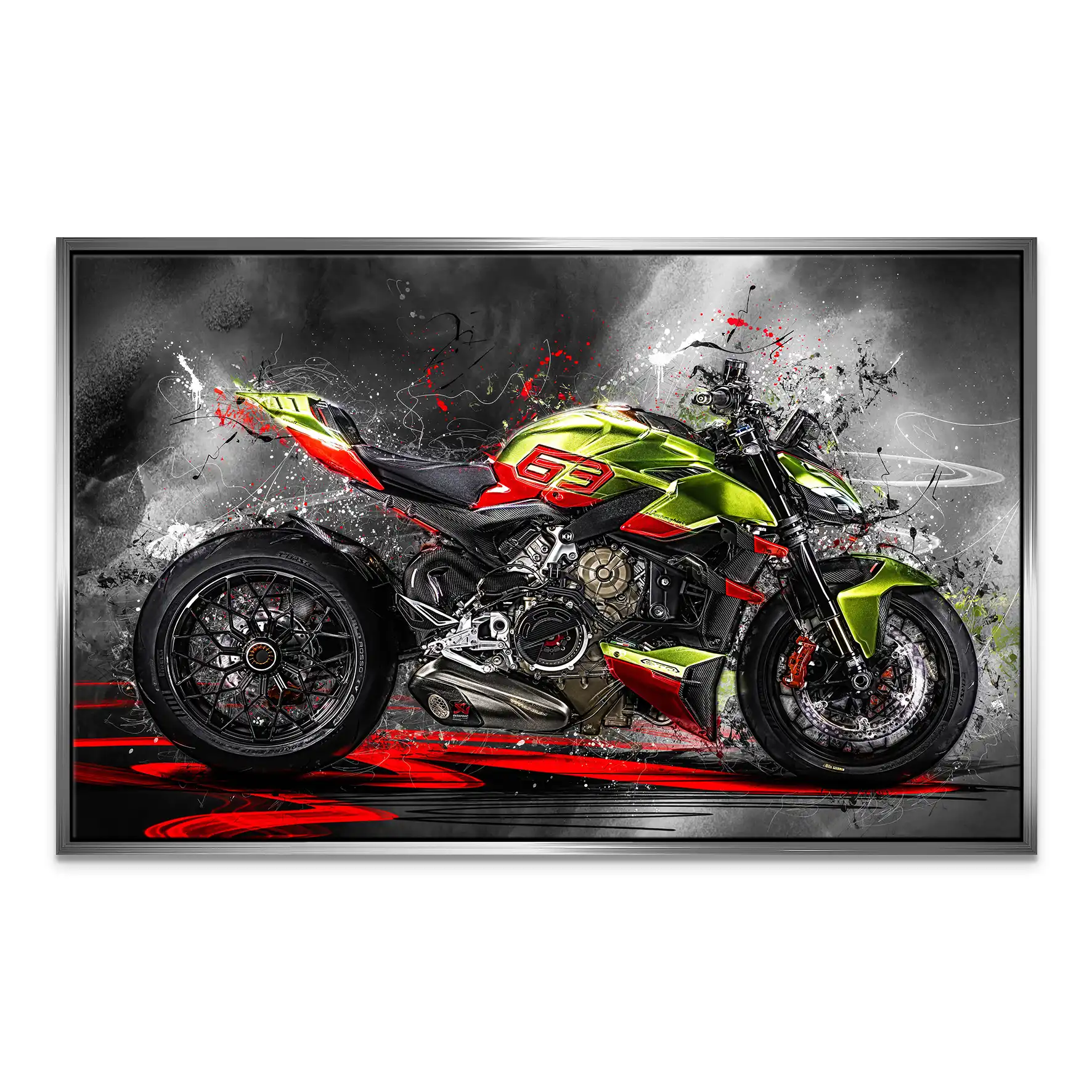 Ducati Streetfighter Lambo Style Leinwand Bild INGALERIE