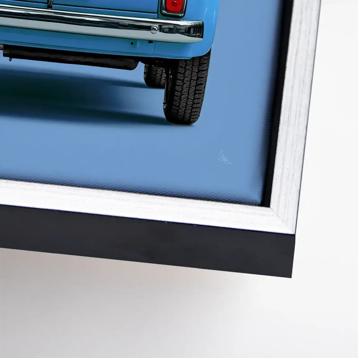 Fiat 500 Azzurro Leinwand Bild