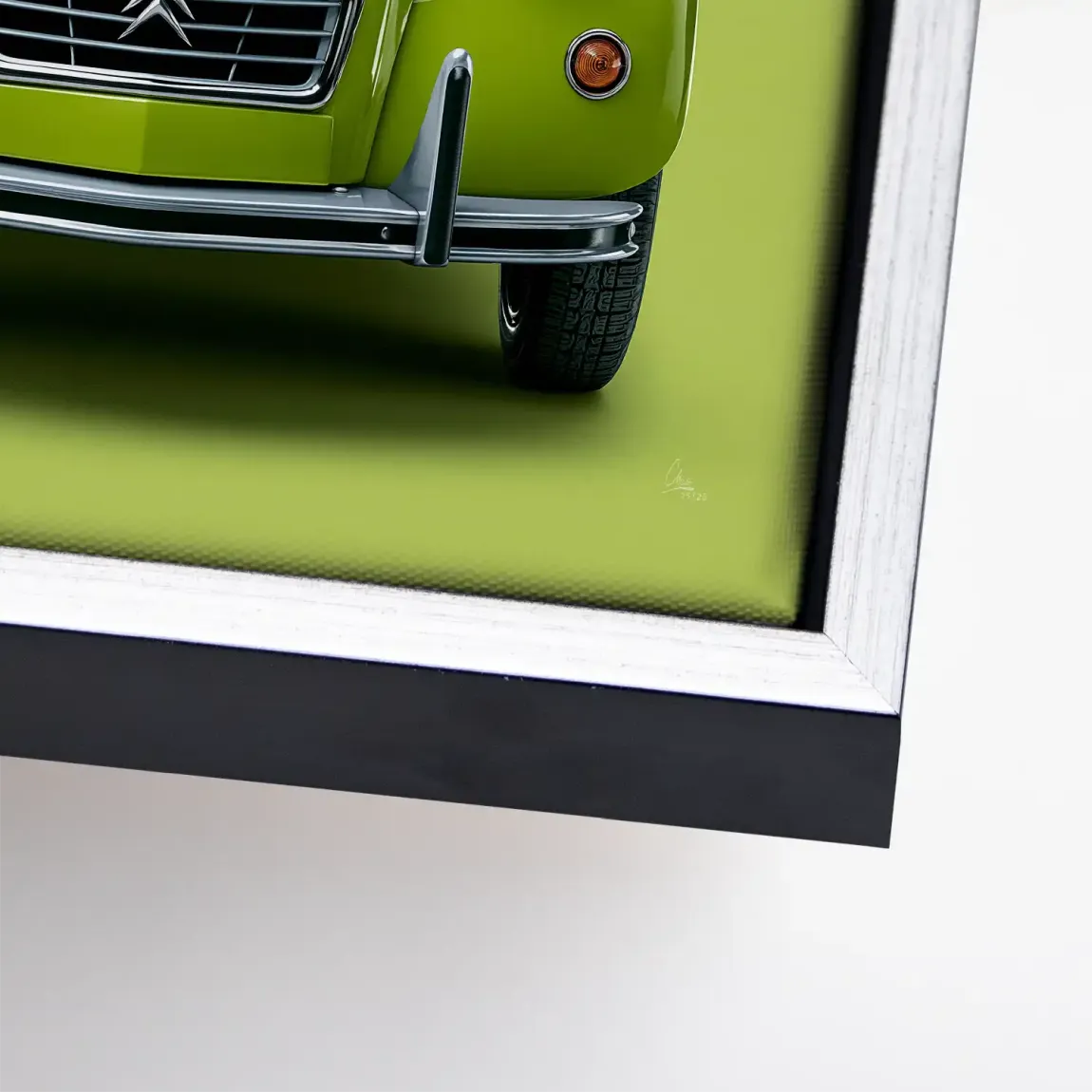 Green Citroen 2CV Leinwand Bild
