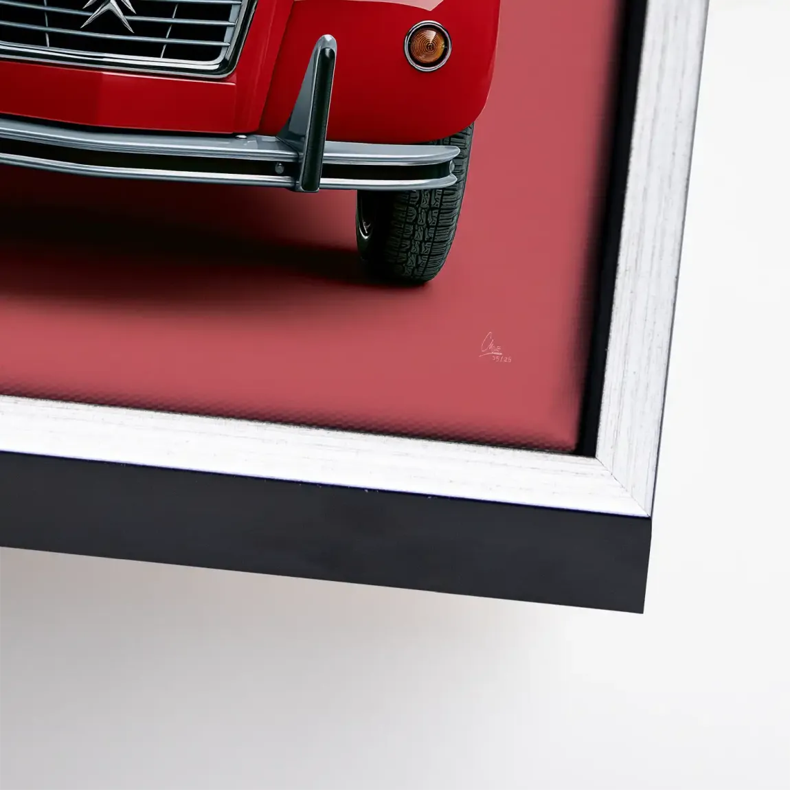 Citroen 2CV Rouge Leinwand Bild