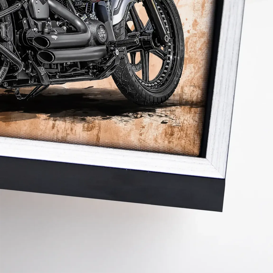 Harley Route 66 Leinwand Bild