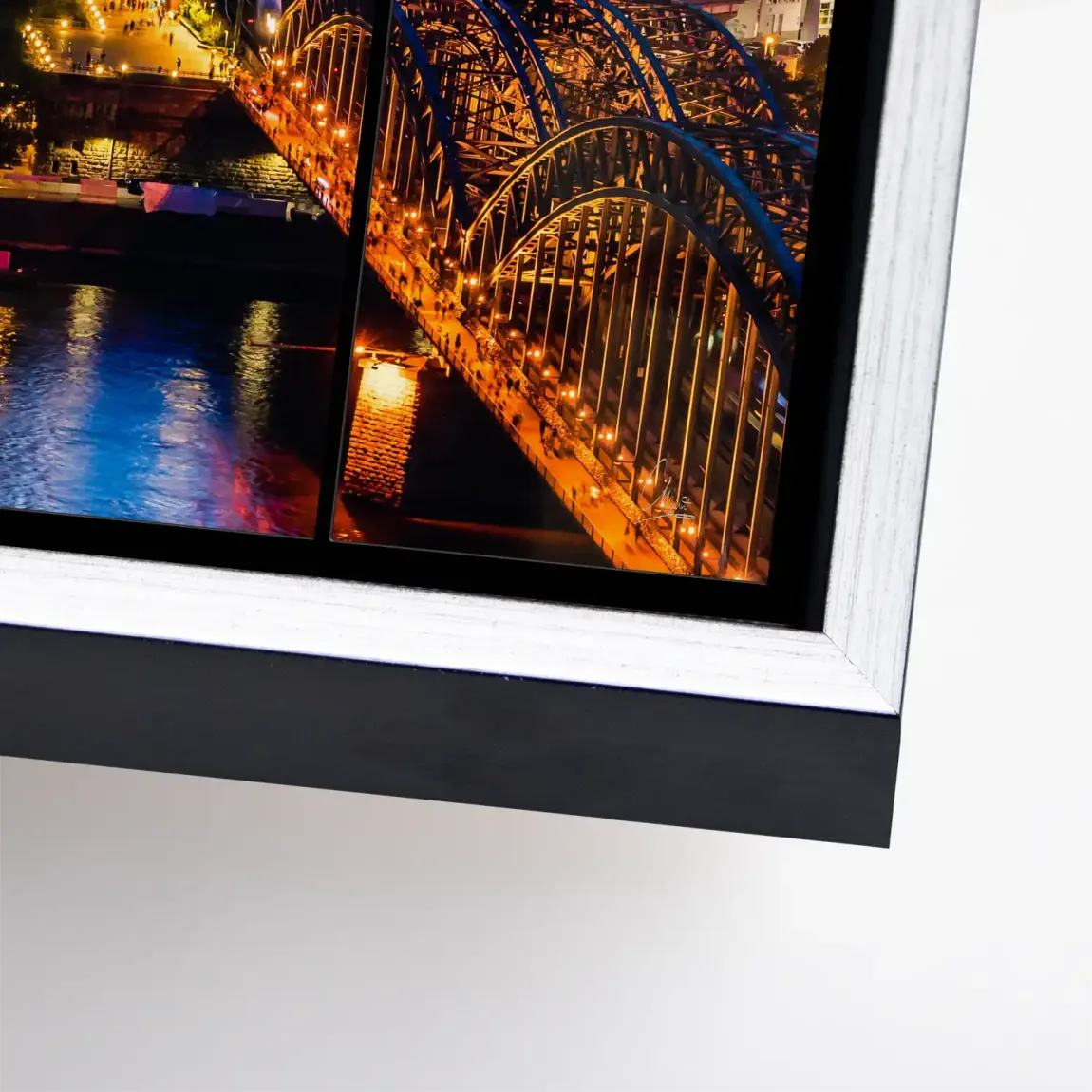 Köln City Lights Leinwand Bild