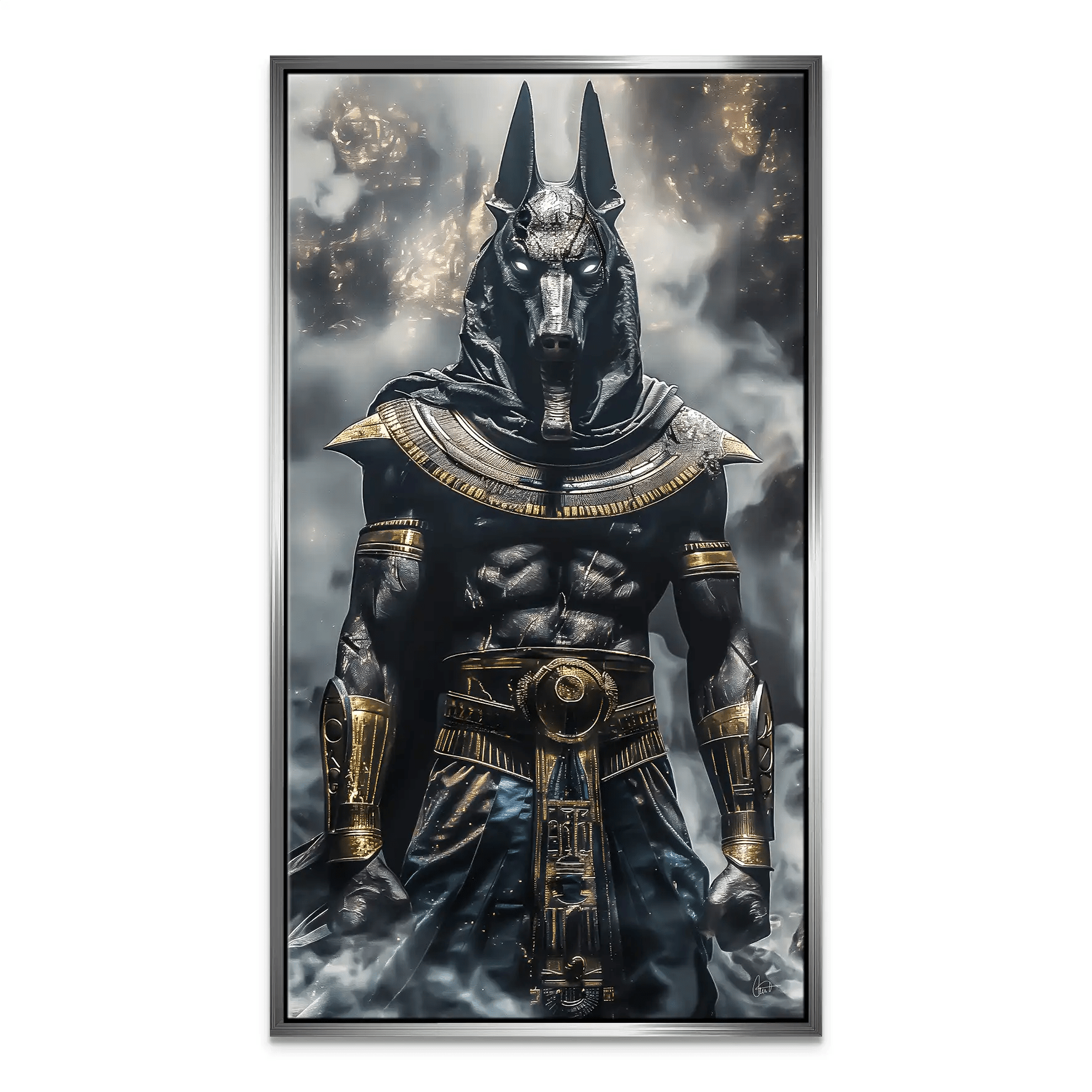 Anubis Black Leinwand Bild INGALERiE