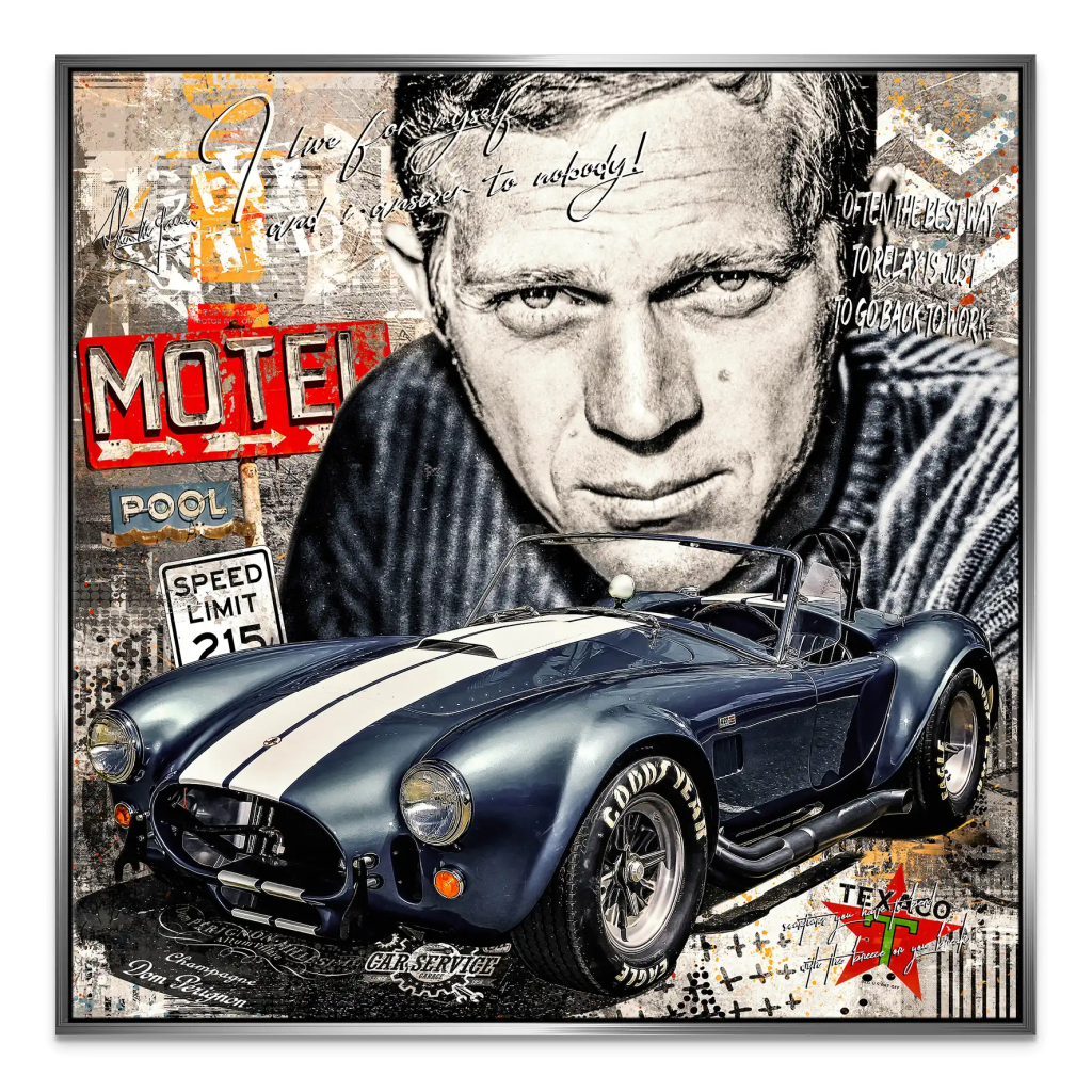 Steve AC Cobra Pop Art Leinwand Bild INGALERIE