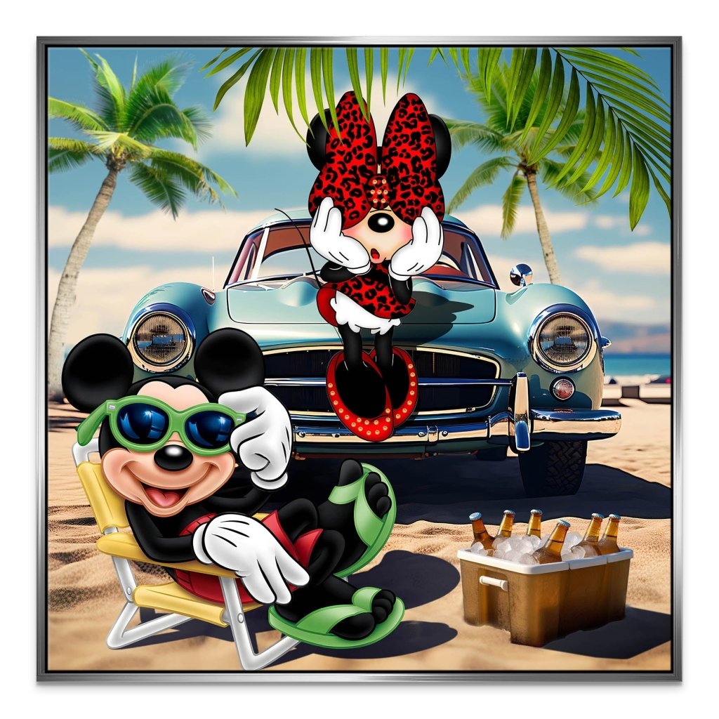 Micky & Minnie Beach Leinwand Bild INGALERIE