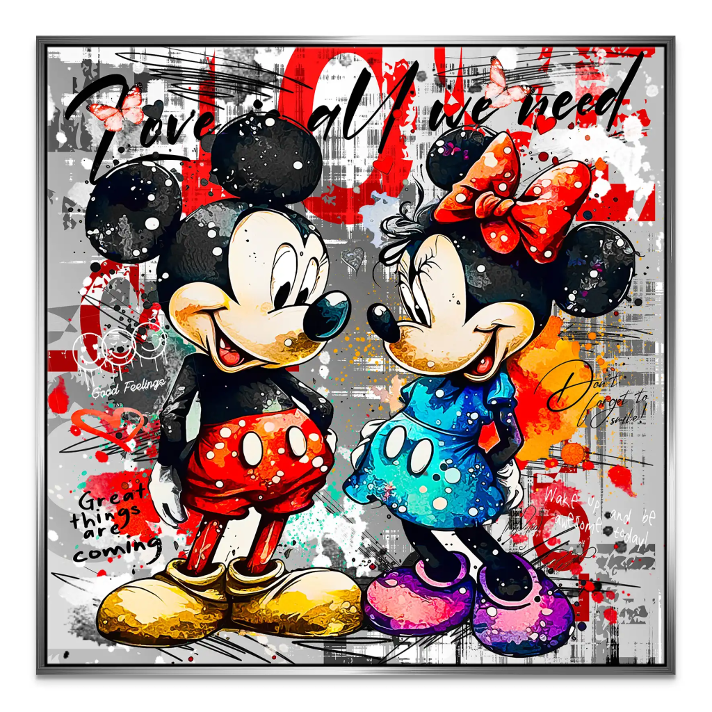 Micky Minnie Love Leinwand Bild INGALERIE