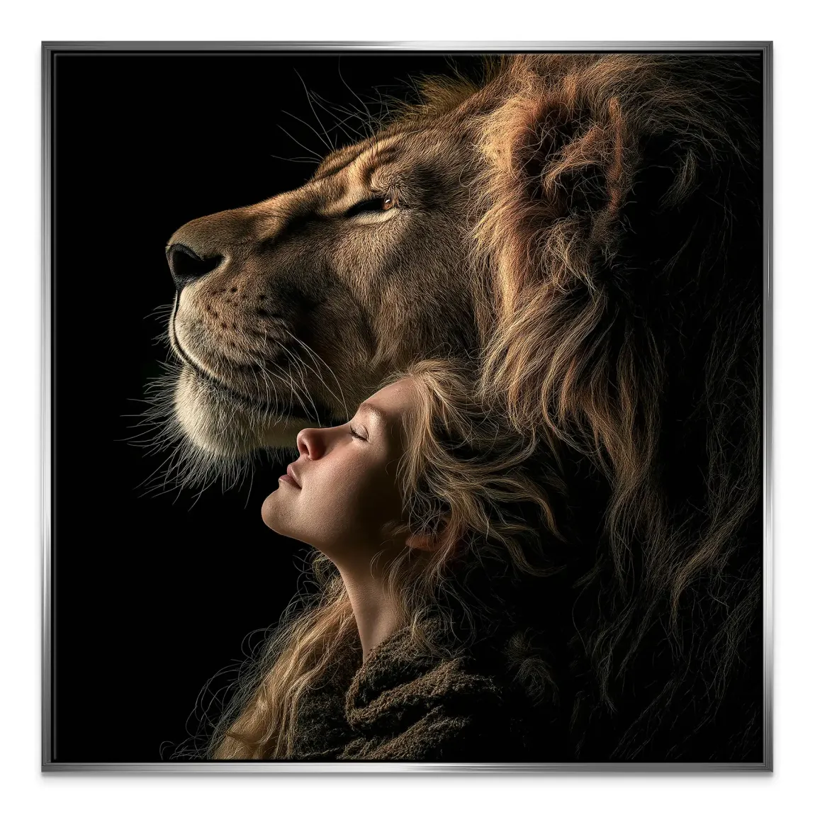 Soul Connection Löwe Leinwand Bild