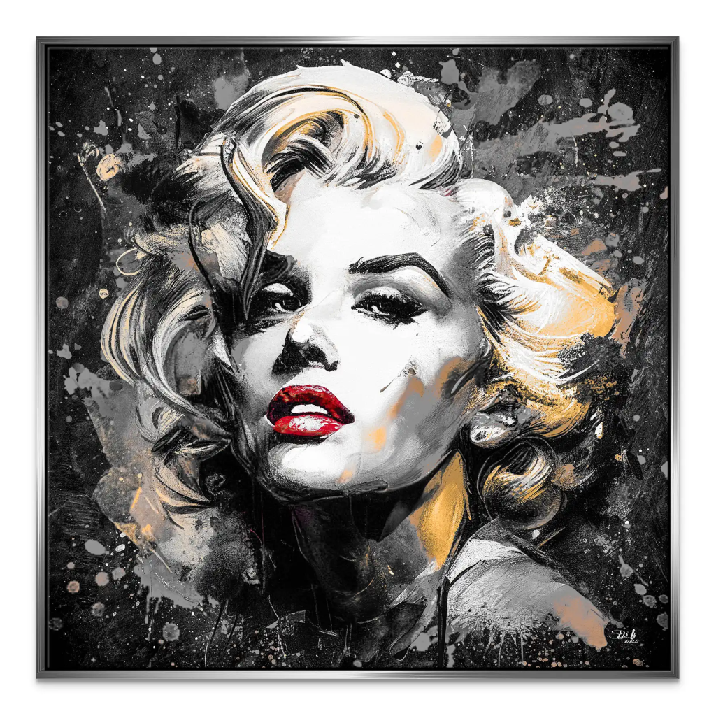 Marilyn Monroe Abstrakt Black Leinwand Bild INGALERIE