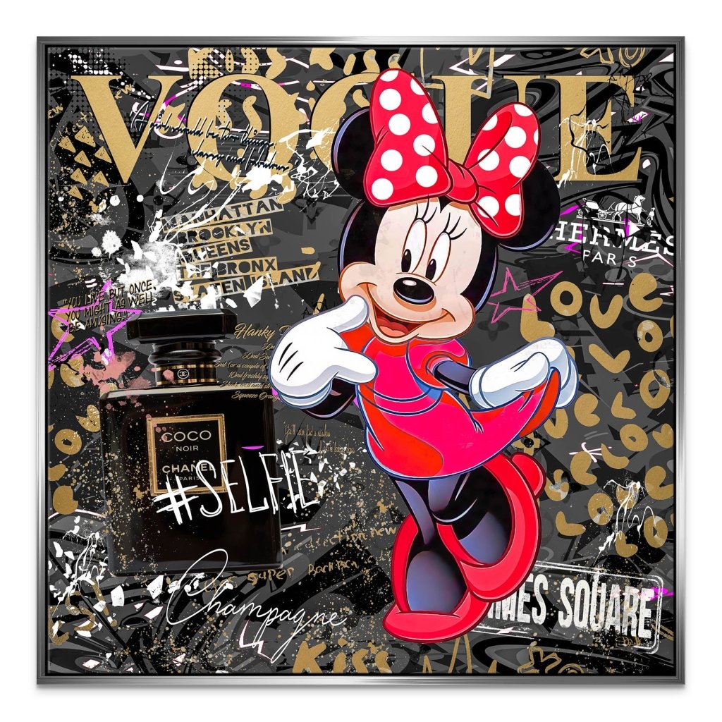 Minnie Vogue Gold Pop Art Leinwand Bild INGALERIE