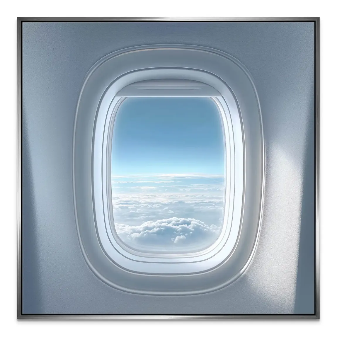 Flugzeugfenster Horizont Leinwand Bild