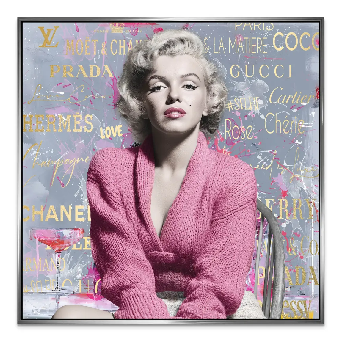 Marilyn Monroe Luxury Style Leinwand Bild