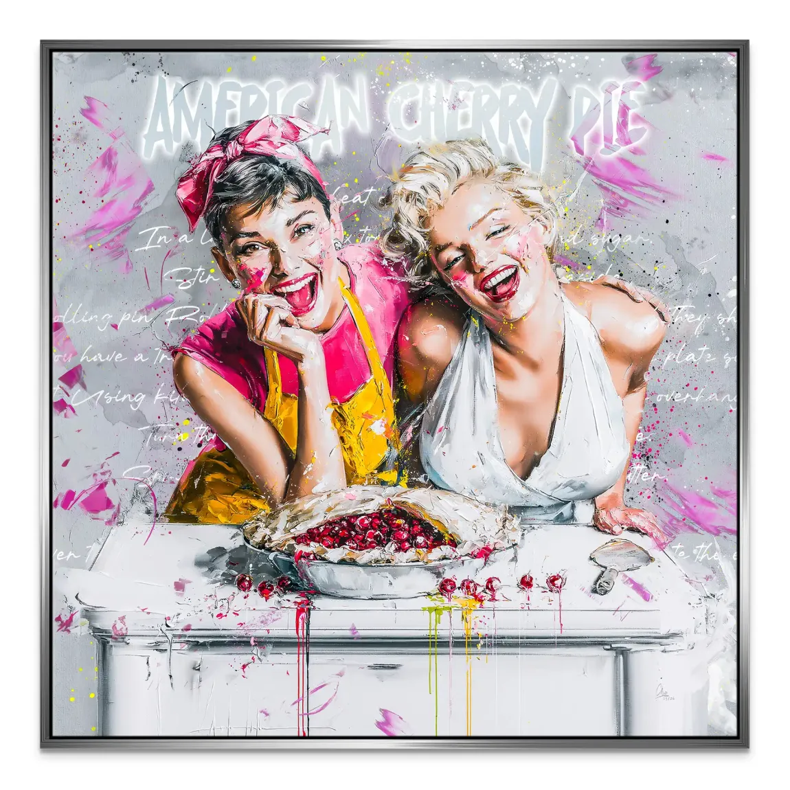 Audrey Marilyn Glam Leinwand Bild