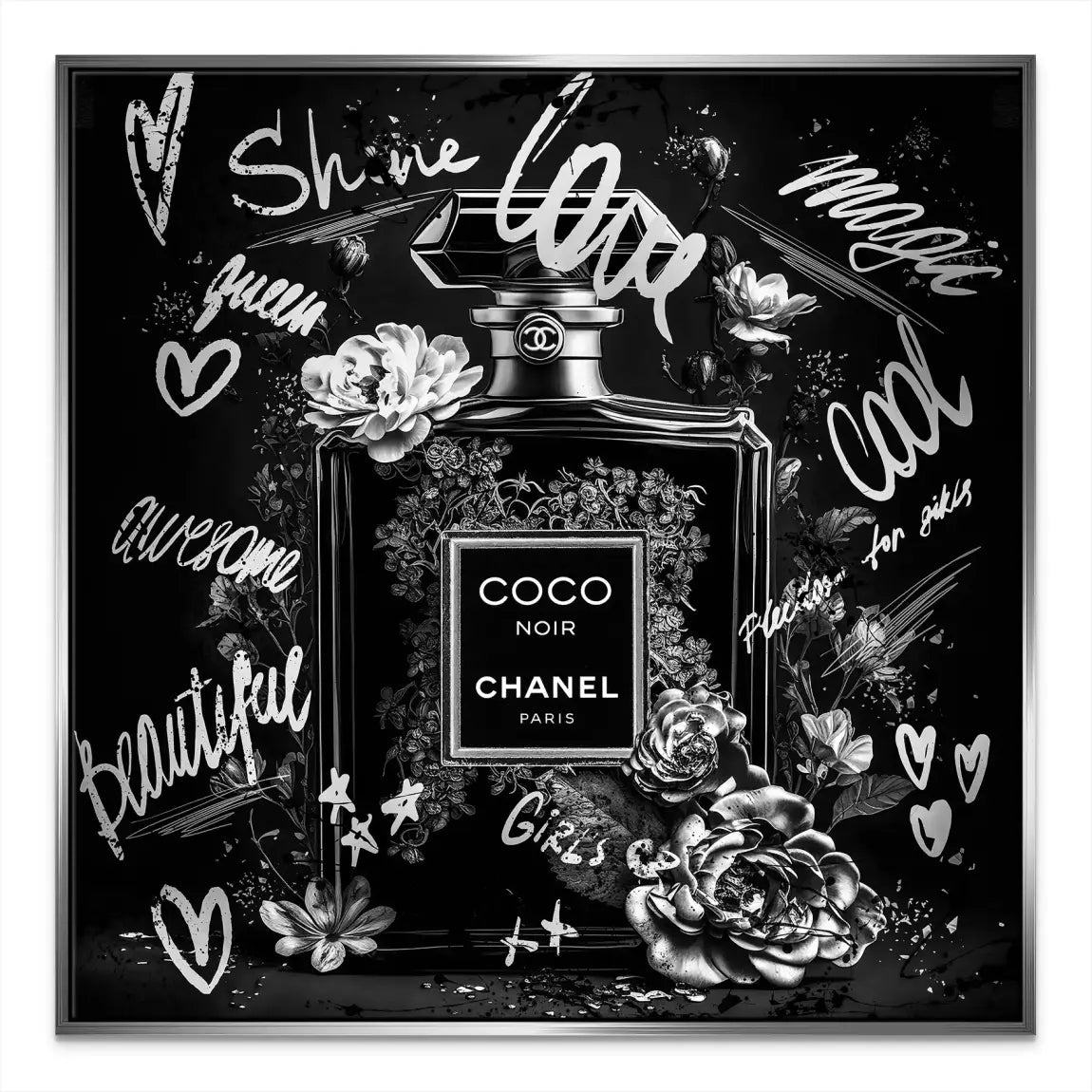 Coco Parfum Black Style Leinwand Bild INGALERIE