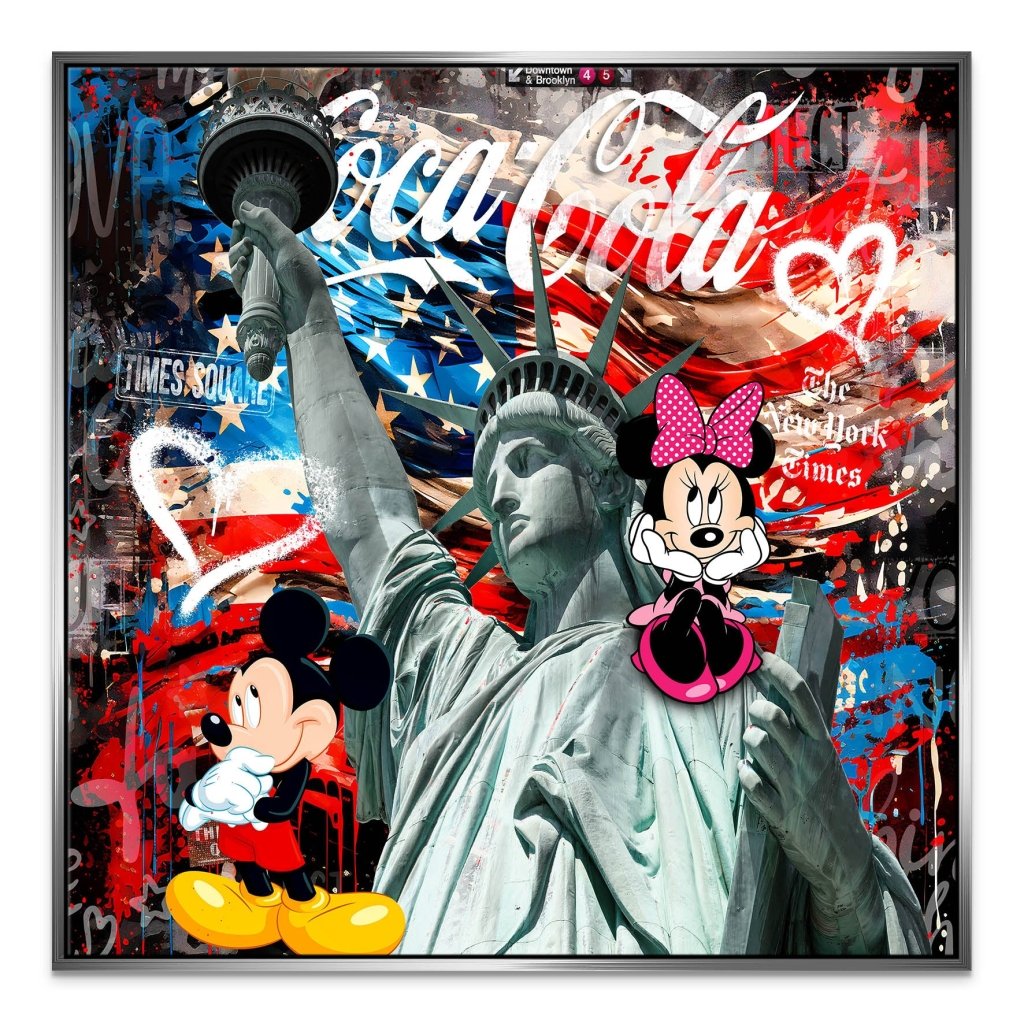 Micky USA Pop Art Leinwand Bild INGALERIE