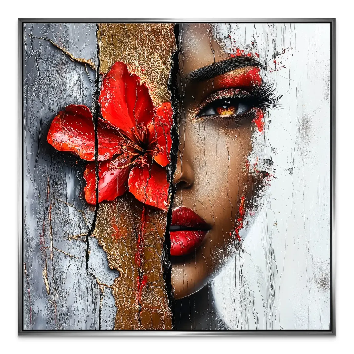 Red Blossom Beauty Leinwand Bild INGALERIE