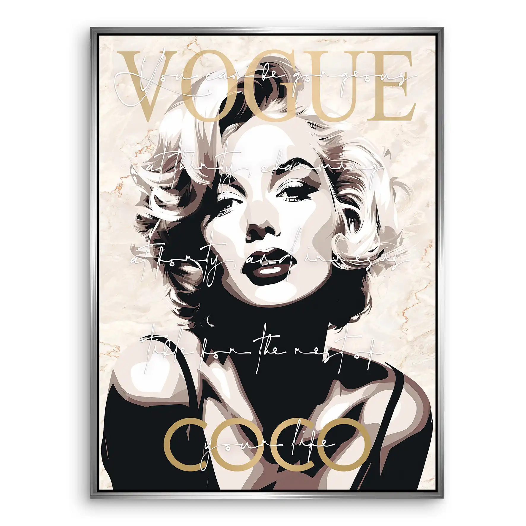 Marilyn Monroe Vogue Coco Leinwand Bild INGALERIE