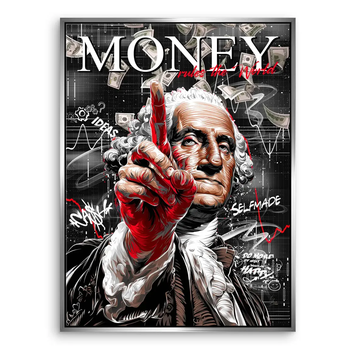 Money Leader Wallstreet Leinwand Bild