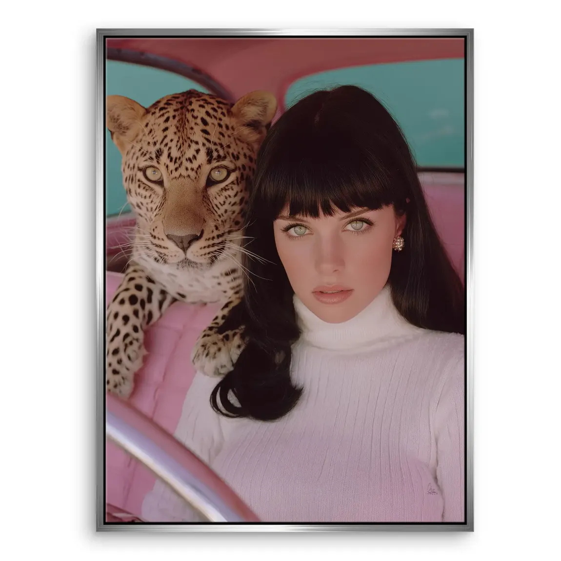 Leopard Diva Leinwand Bild