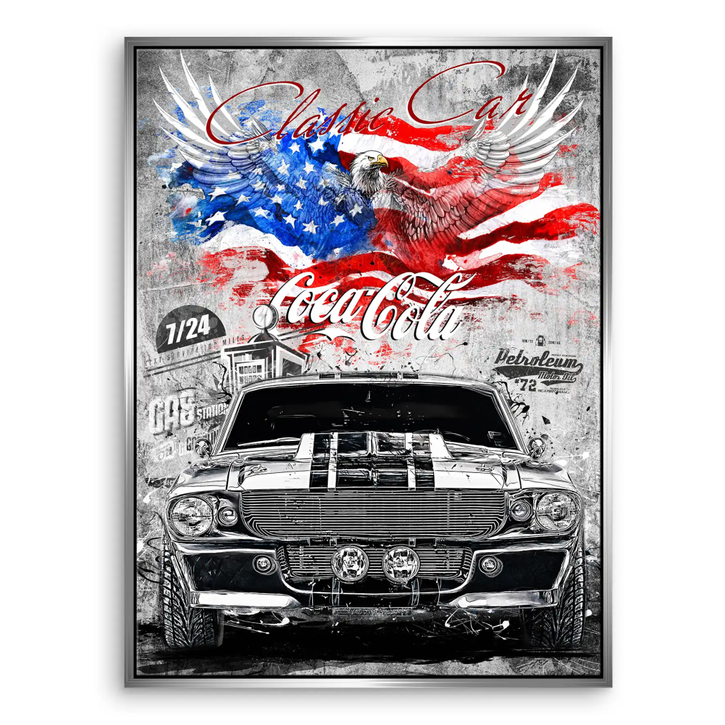 Ford Mustang Pop Art Modern Style Leinwand Bild INGALERIE