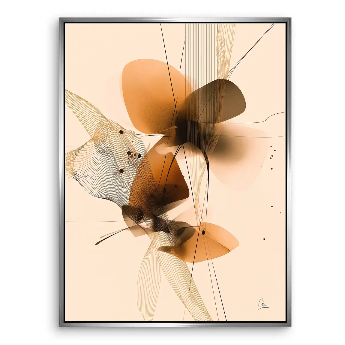 Amber Flow Harmony Leinwand Bild