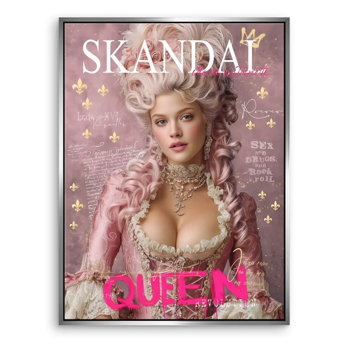 Marie Antoinette Skandal Pop Art Leinwand Bild