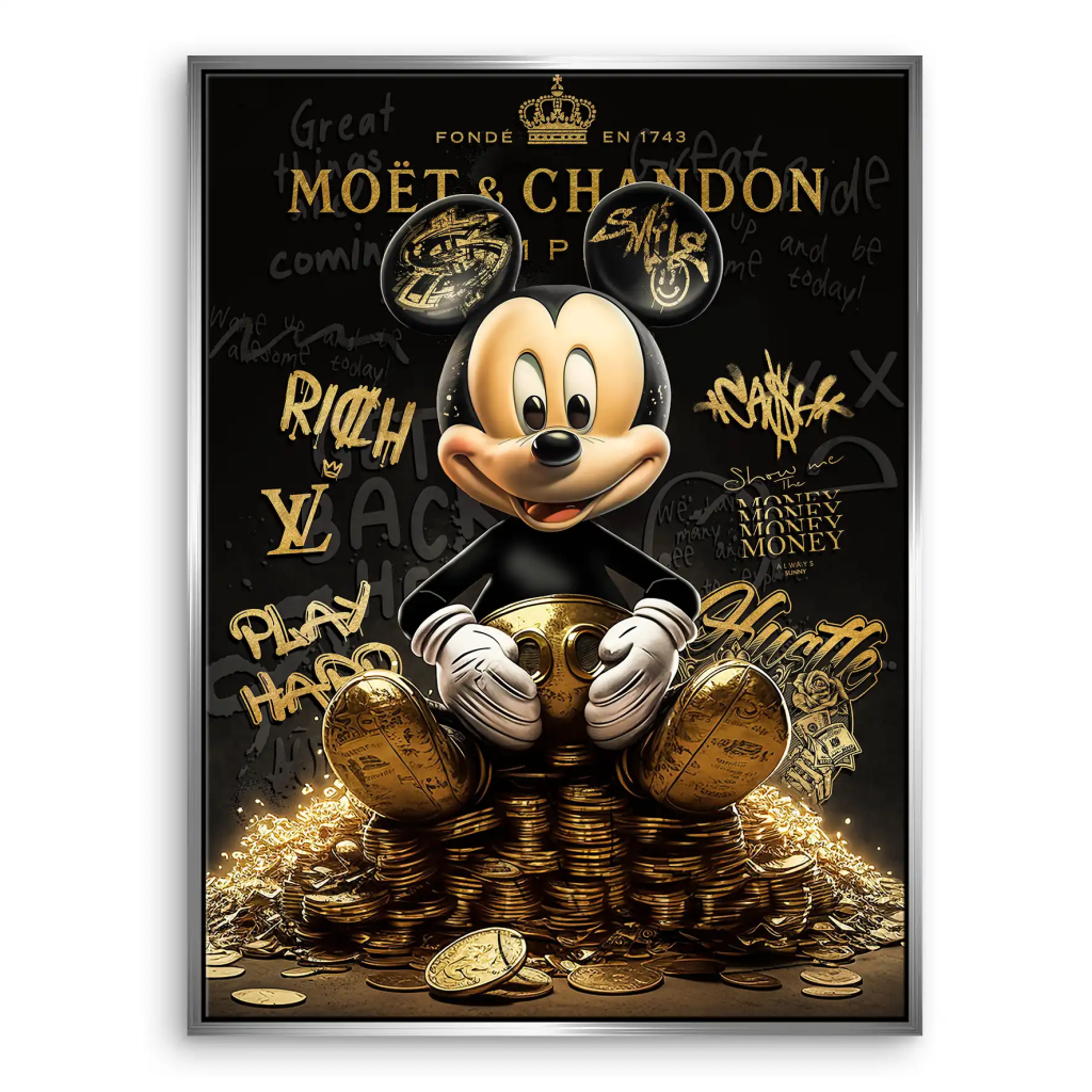 Micky Gold Motivation Pop Art Leinwand Bild INGALERIE