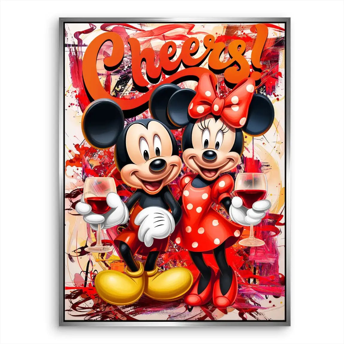 Micky u. Minnie Cheers Leinwand Bild INGALERIE