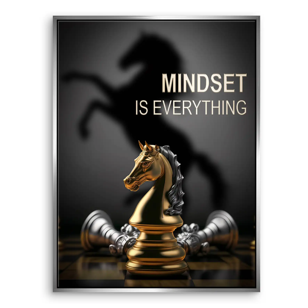 Motivation Schachfigur Springer Leinwand Bild INGALERIE
