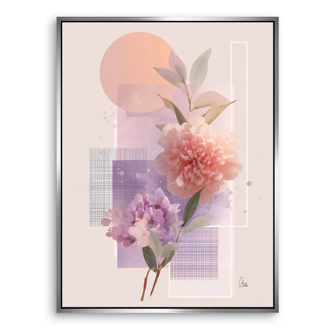 Soft Petal Harmony Leinwand Bild