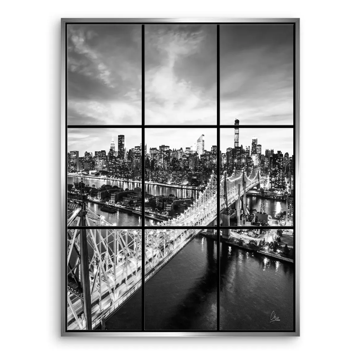 Bridge Lights New York Leinwand Bild